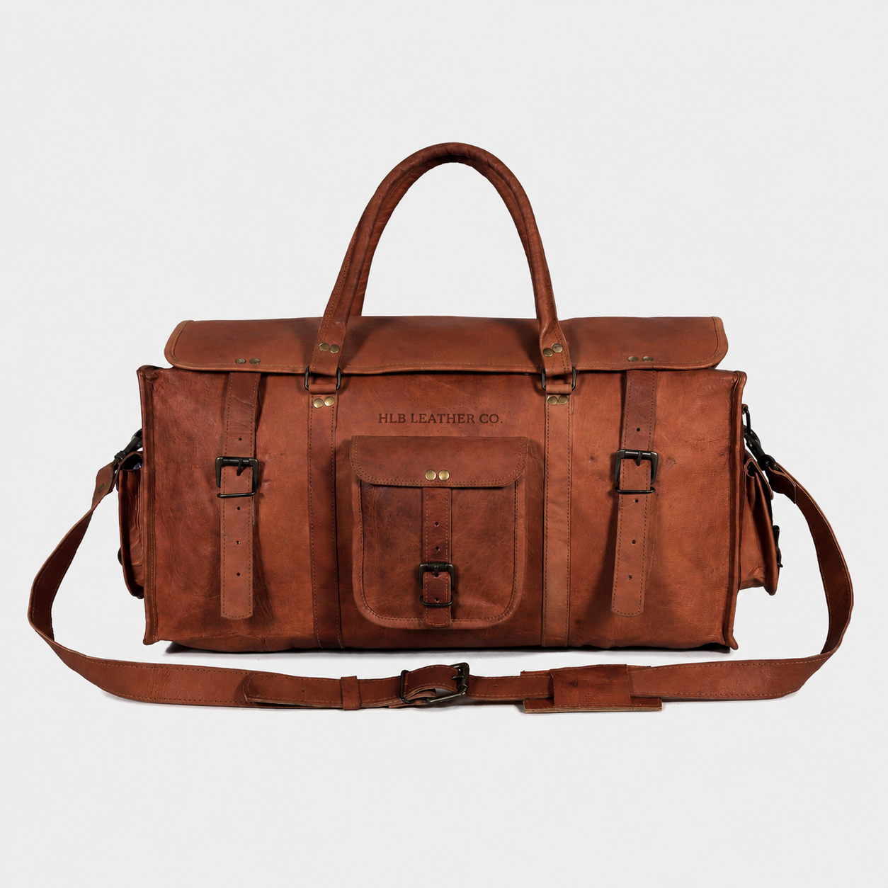 Aspen Leather Weekender Flap Duffle Bag