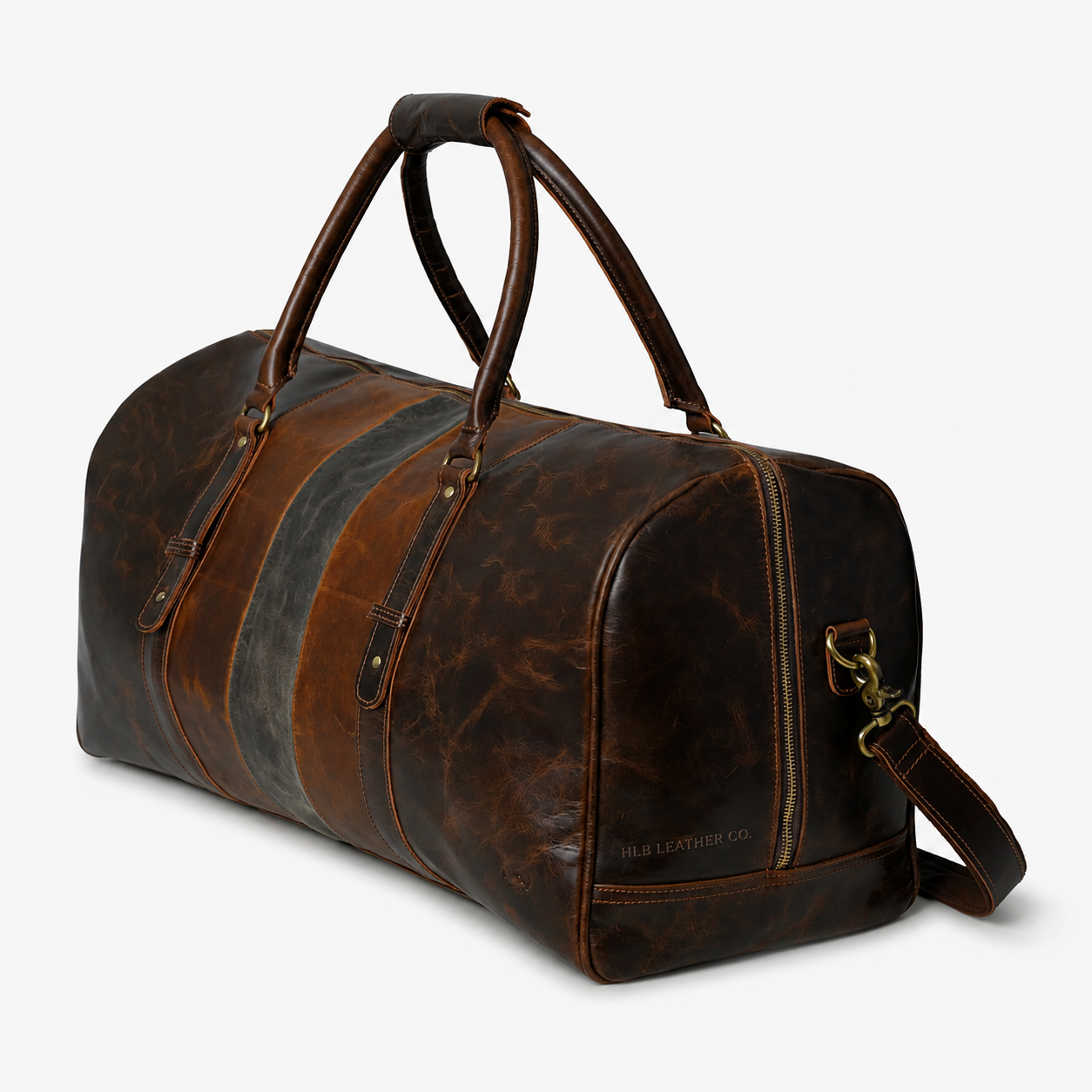 Bistre Wink Leather Duffle Bag