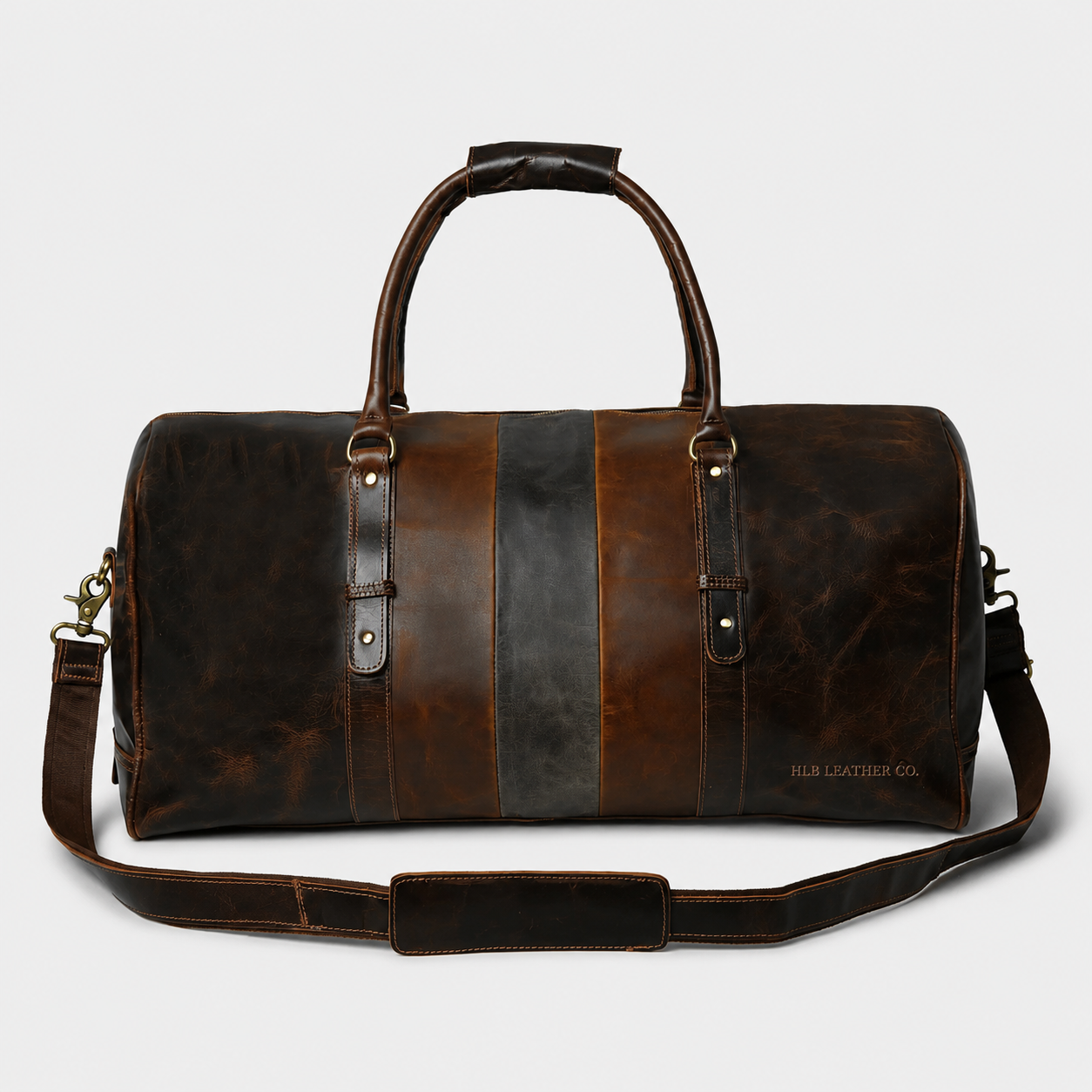 Bistre Wink Leather Duffle Bag