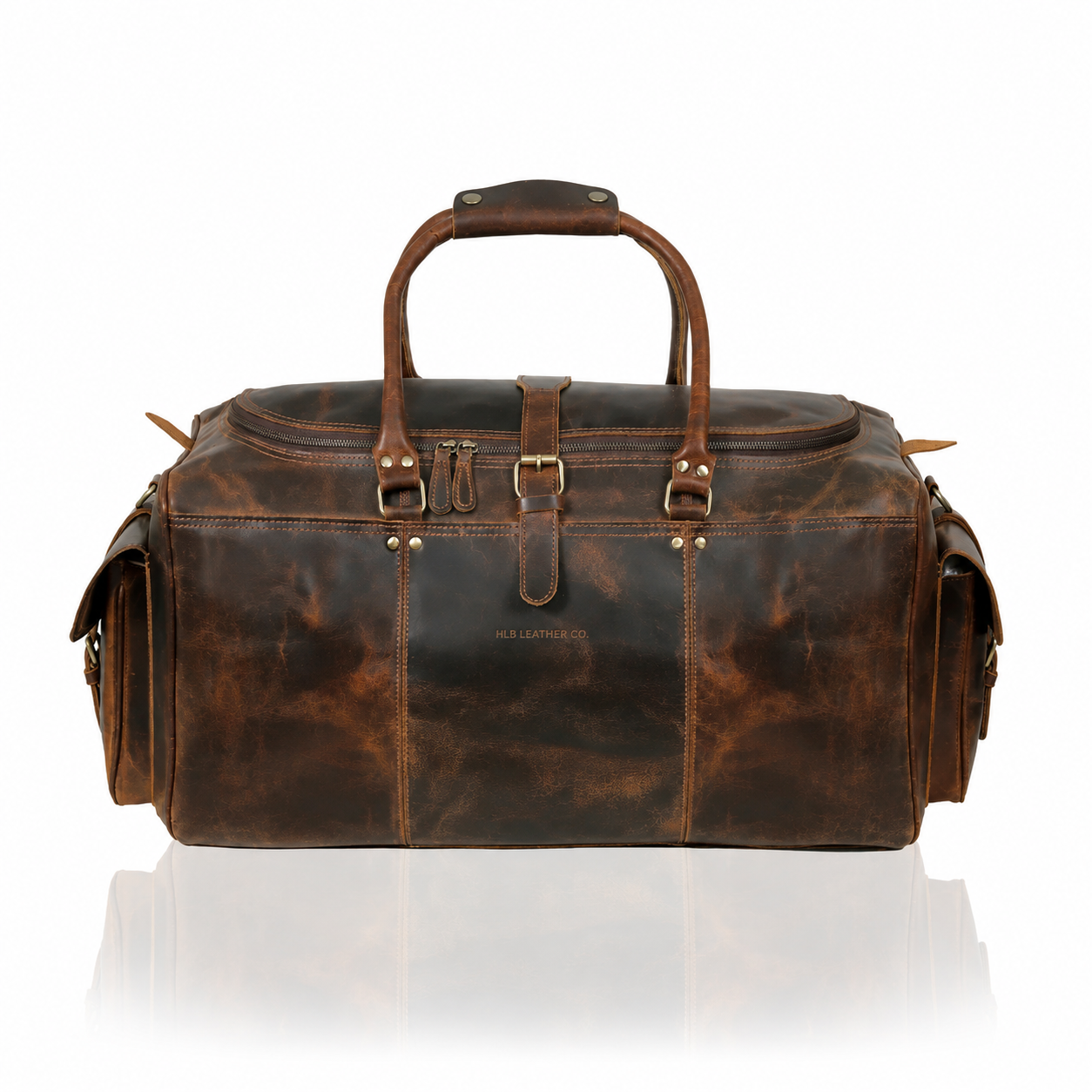Brazilia Buffalo Leather Travel Duffel Bag