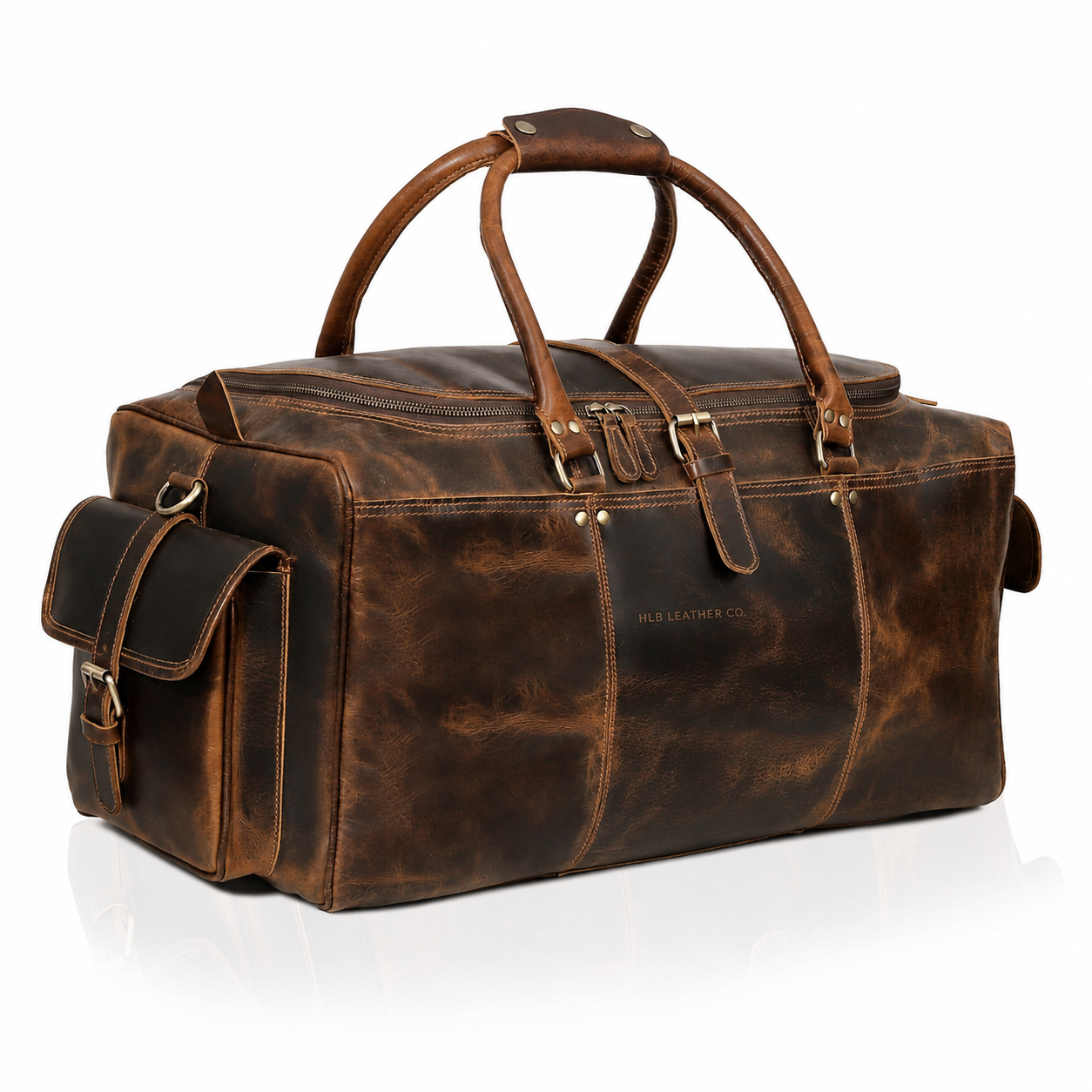 Brazilia Buffalo Leather Travel Duffel Bag