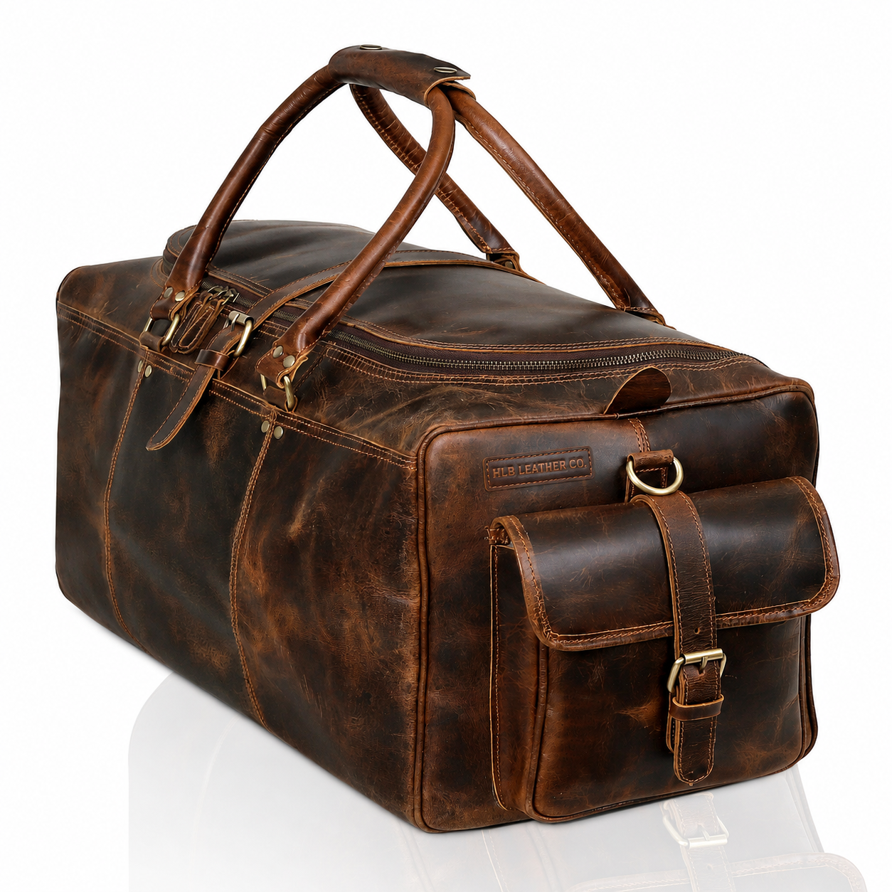 Brazilia Buffalo Leather Travel Duffel Bag