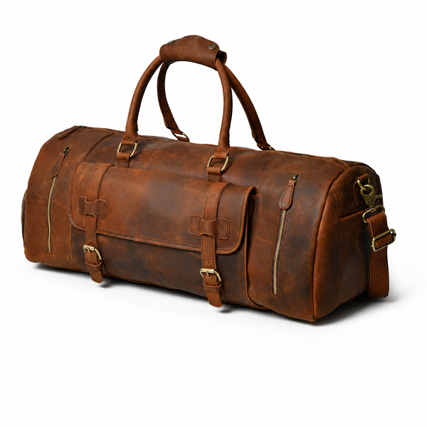 Buffalo Leather Duffel Bag - Myriad Seal