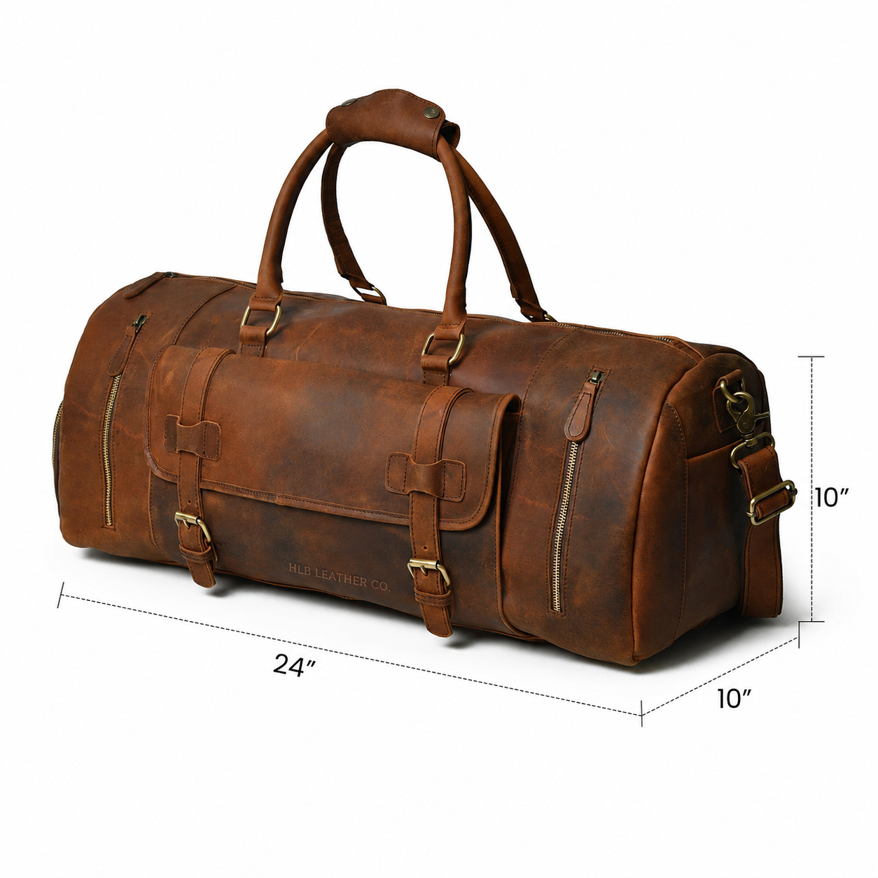 Buffalo Leather Duffel Bag - Myriad Seal