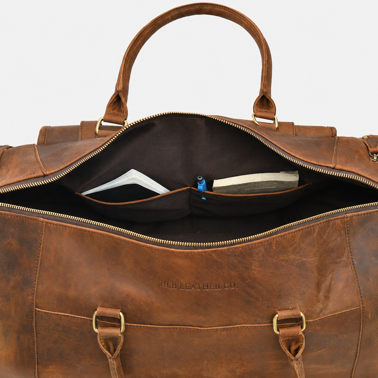 Buffalo Leather Duffel Bag - Myriad Seal