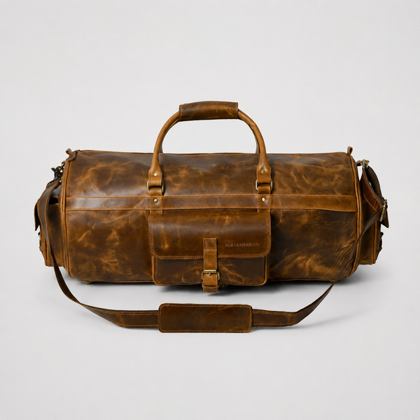 Buffalo Leather Overnight Duffle Bag