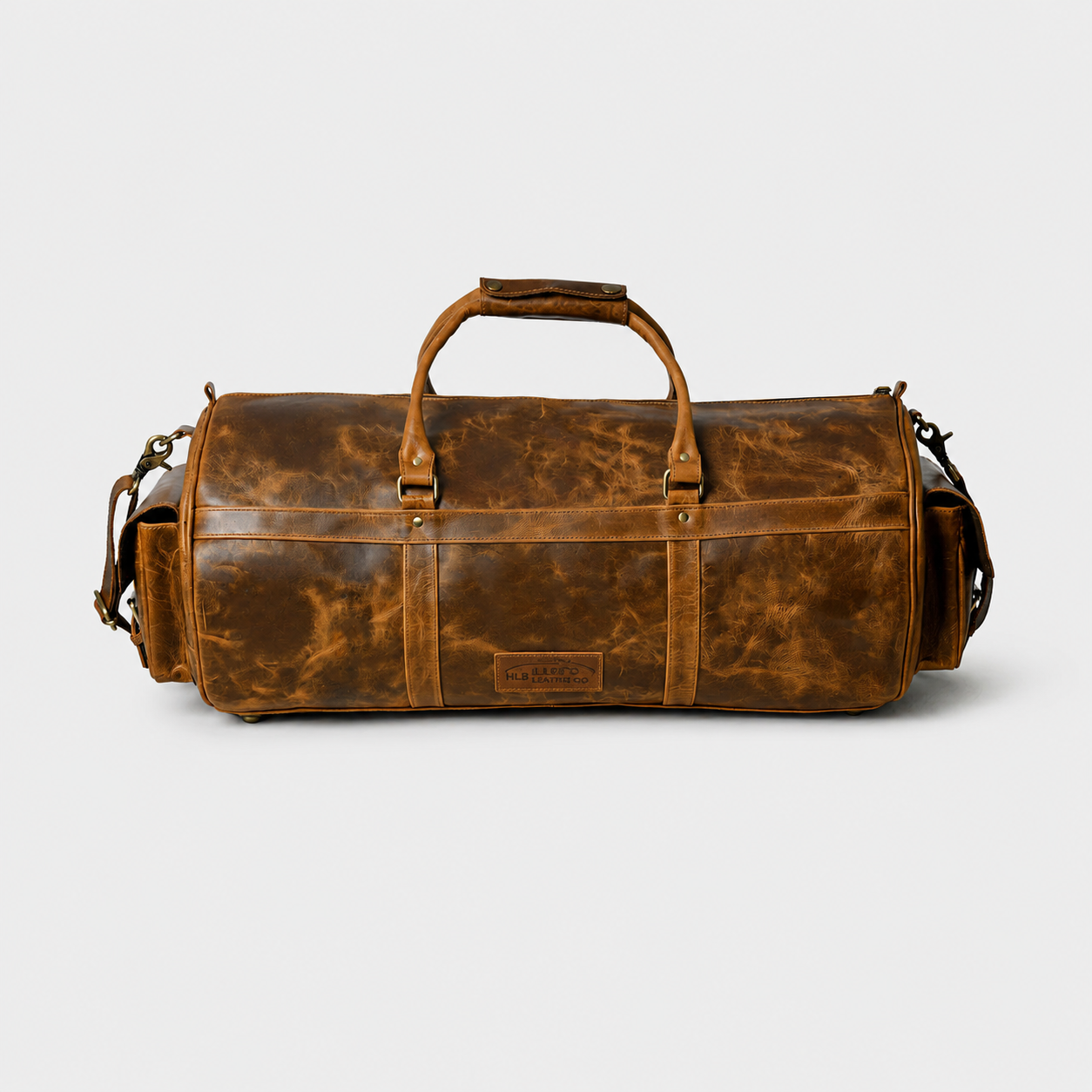 Buffalo Leather Overnight Duffle Bag