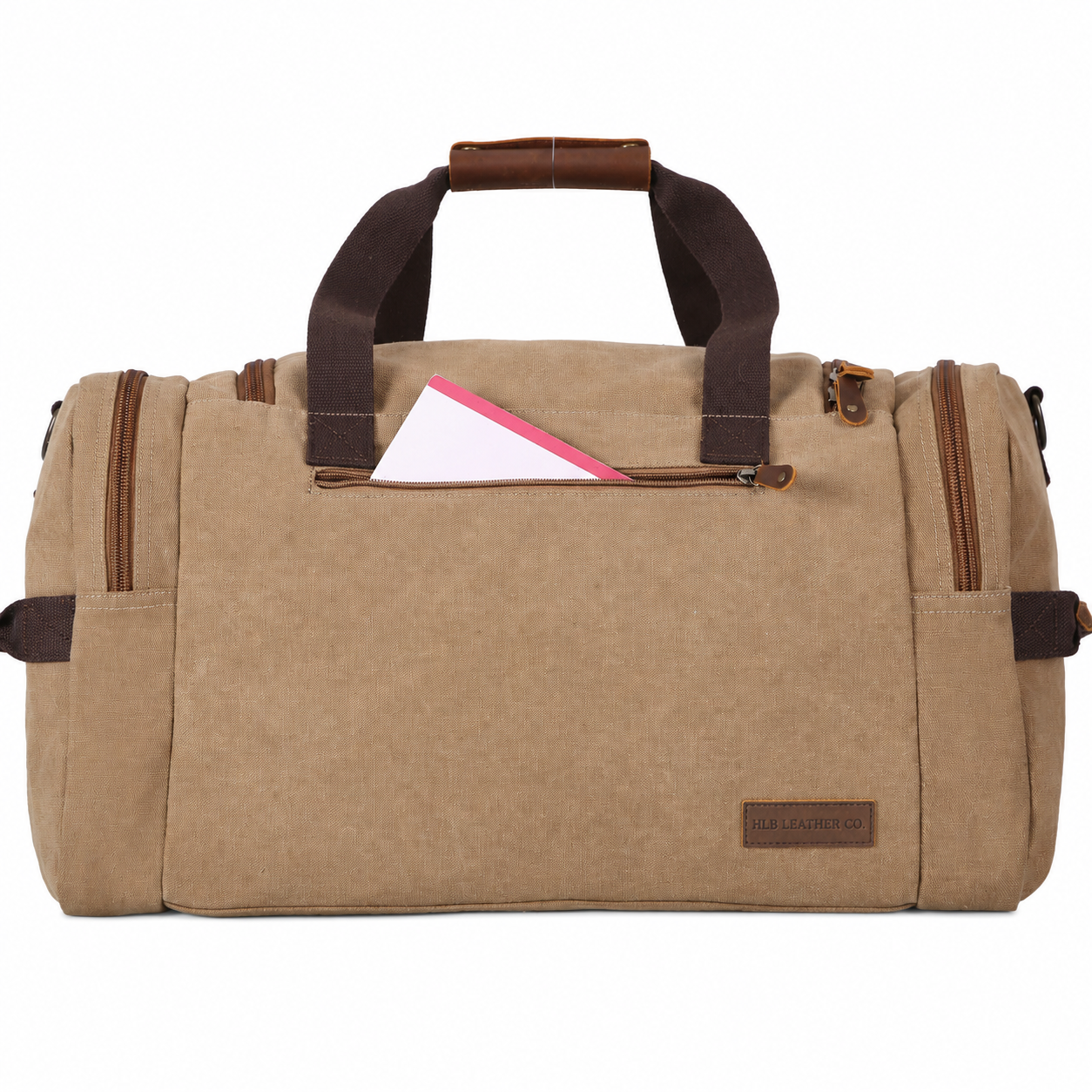 Canvas Cowhide Leather Duffel Bag