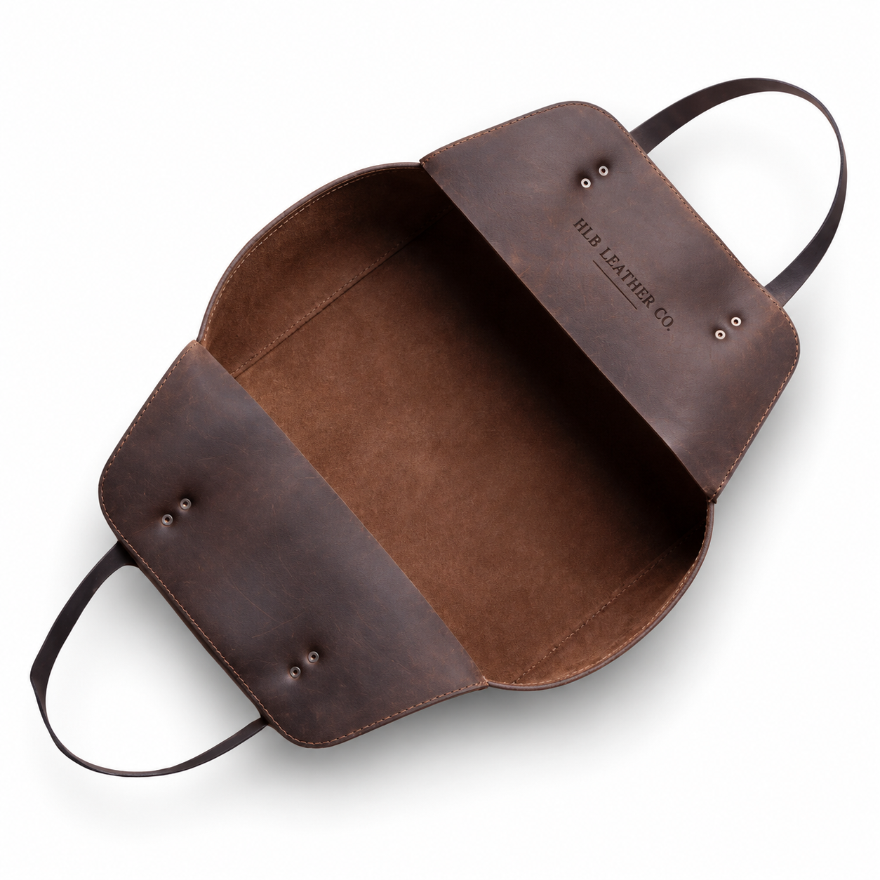 Personalized Leather Firewood Carrier & Log Tote