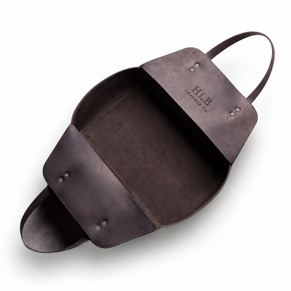 Personalized Leather Firewood Carrier & Log Tote