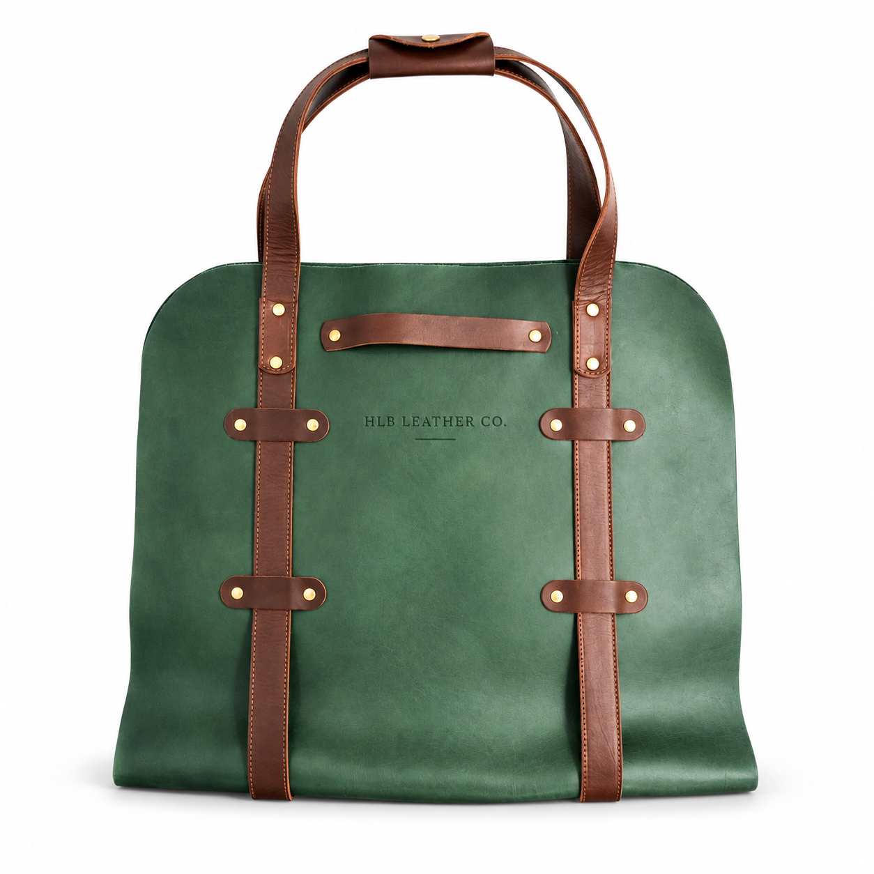 Full-Grain Leather Firewood Carrier & Log Tote