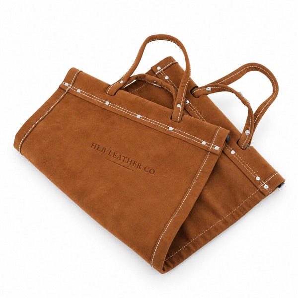 Luxury Full-Grain Leather Firewood Carrier