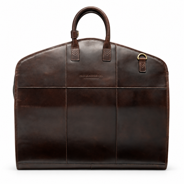 Brown Leather Suit Carrier