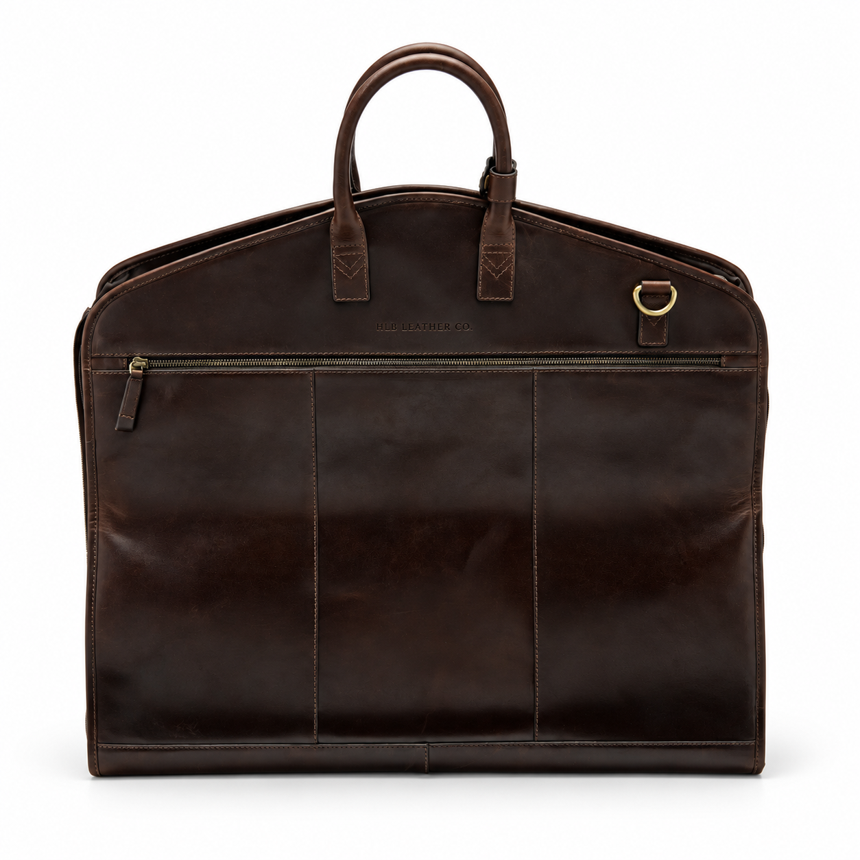 Brown Leather Suit Carrier
