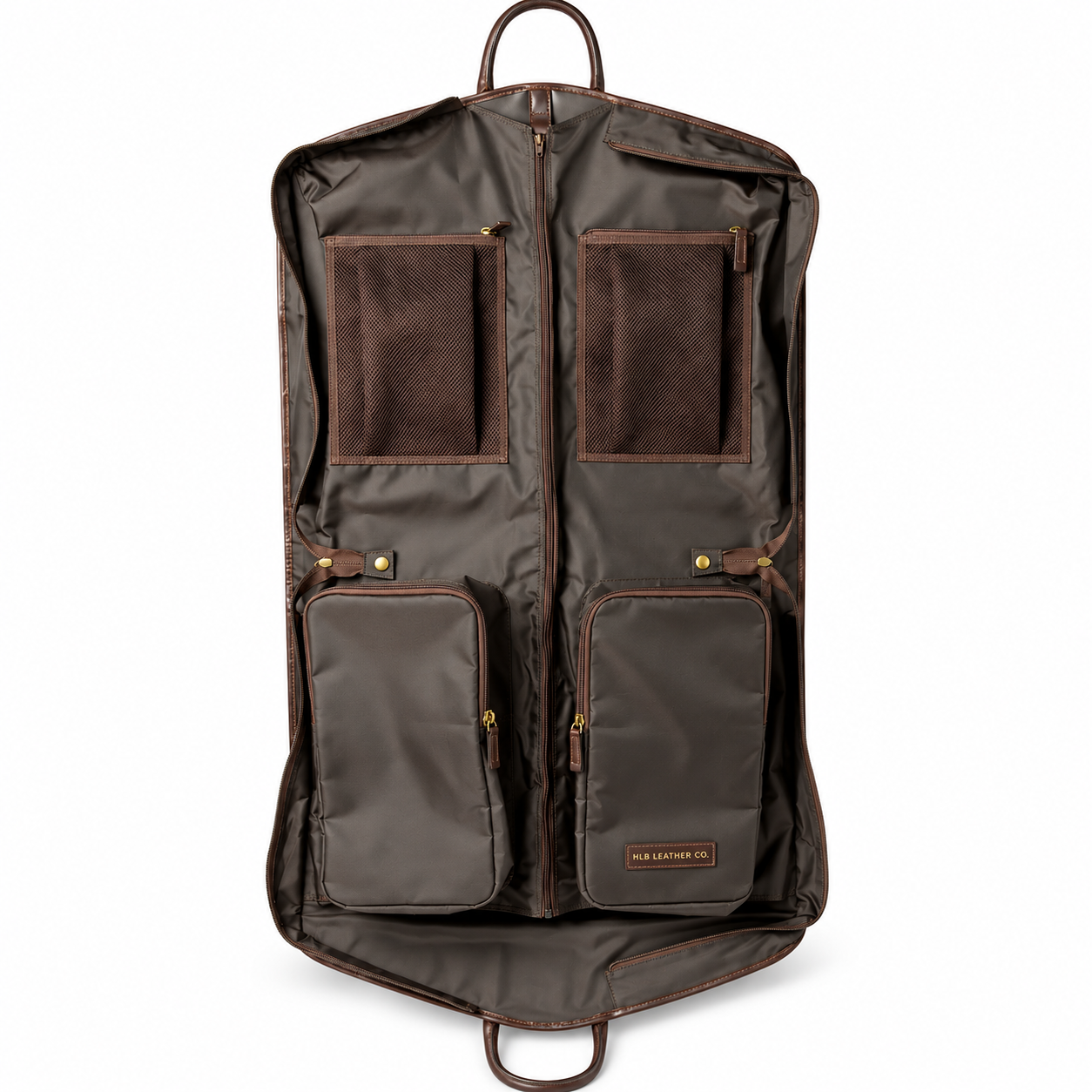 Brown Leather Suit Carrier