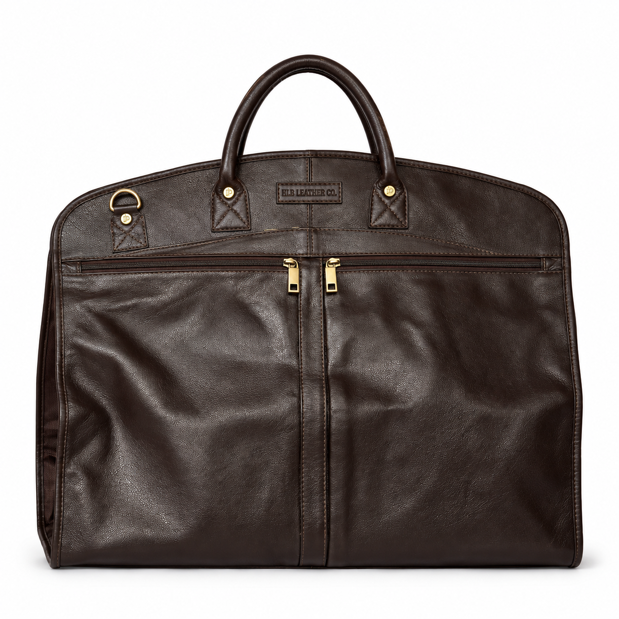 Full-Grain Cowhide Leather Suit &amp; Dress Carrier — Brown