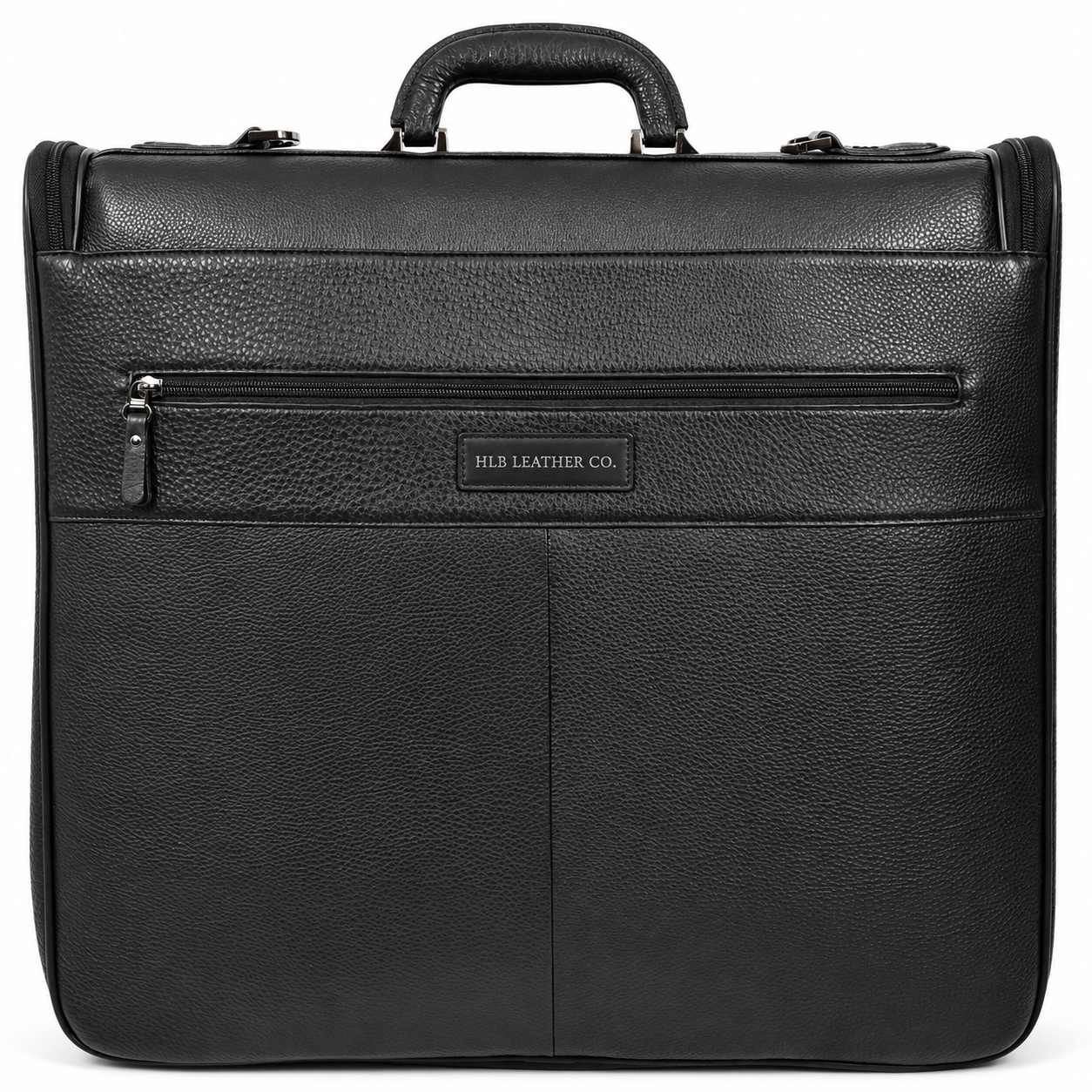 Real Leather Large Travel Garment Suit Carrier — Narok Black