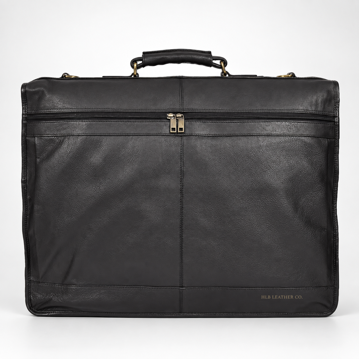 Luxury Leather Slimline Garment Carrier — Keswich Tan