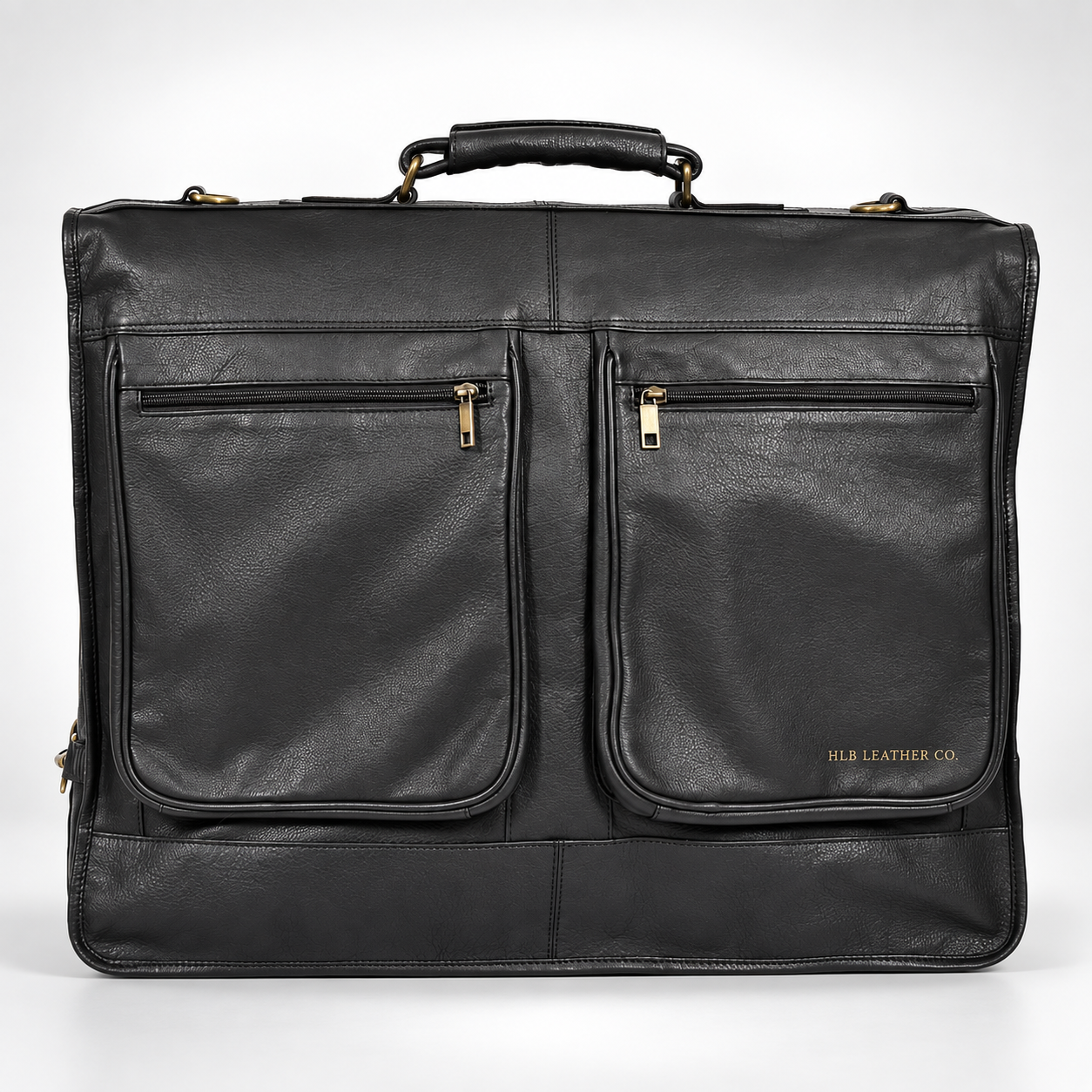 Luxury Leather Slimline Garment Carrier — Keswich Tan