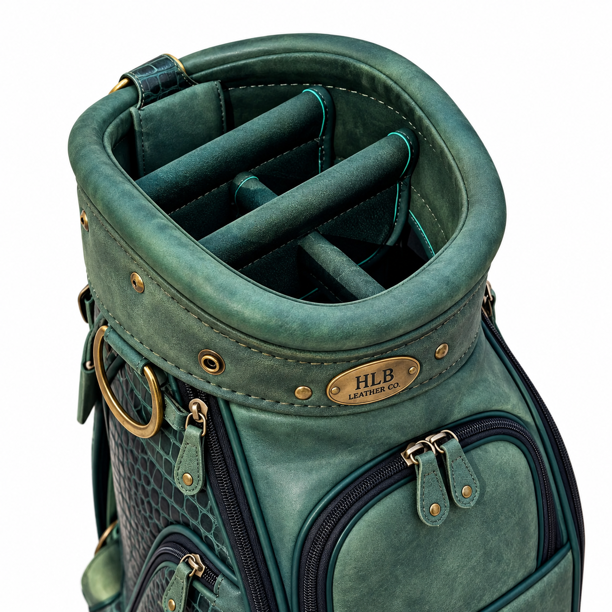 Premium Green Leather Golf Bag