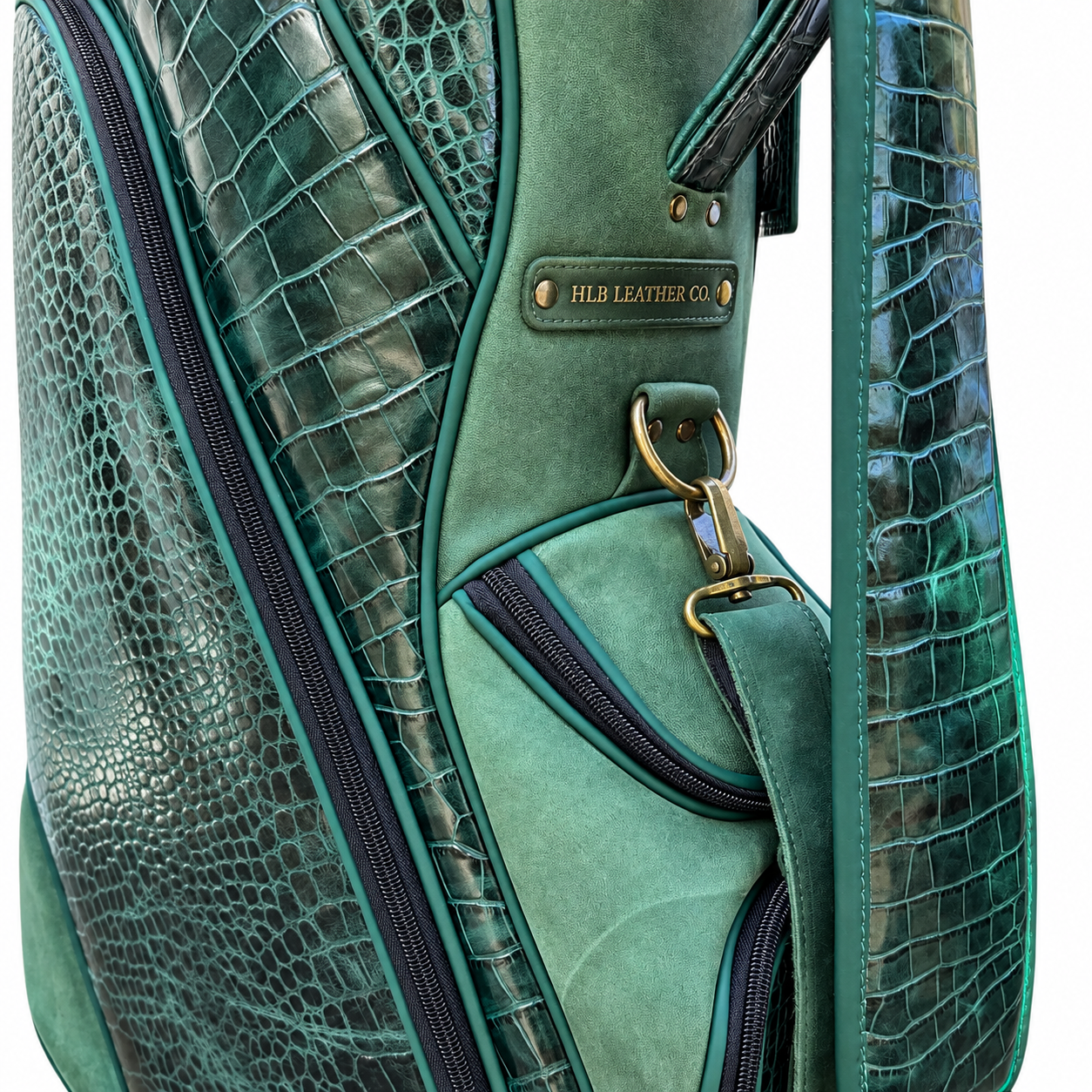 Premium Green Leather Golf Bag