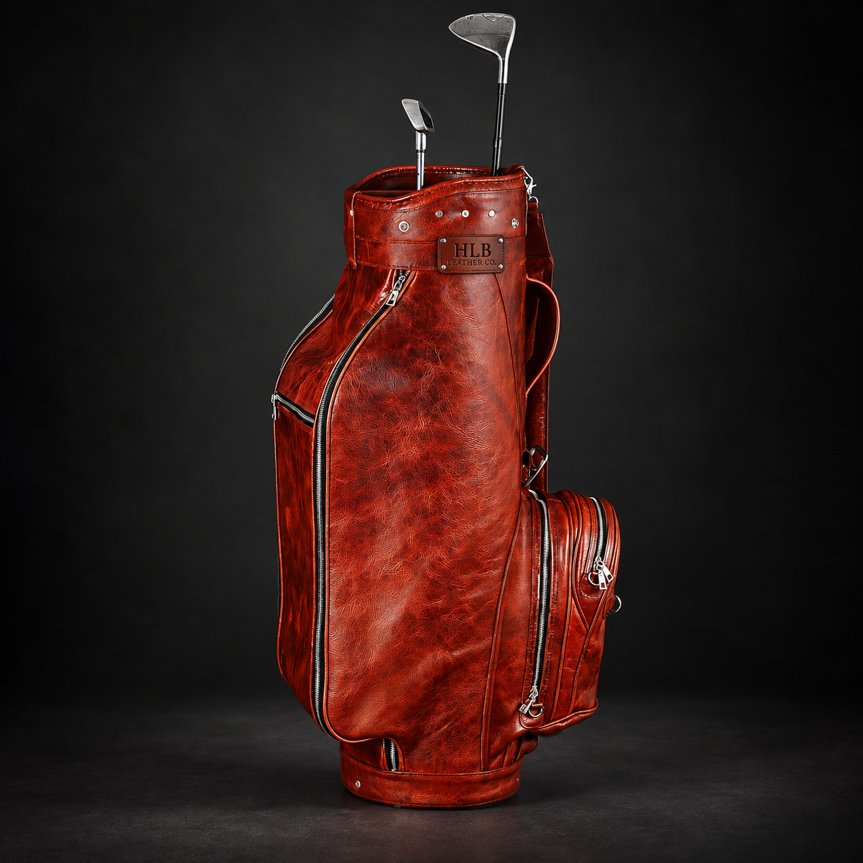 Handmade 35-Inch Full-Grain Leather Golf Bag