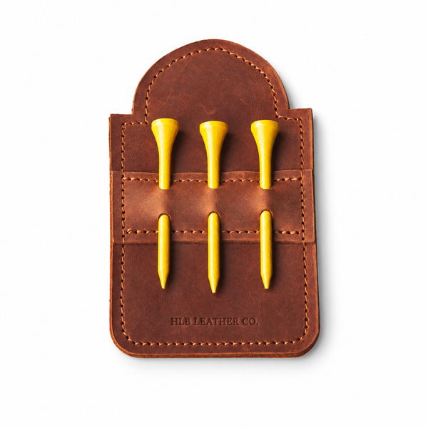 Handmade Leather Golf Tee Holder — Pack of 5