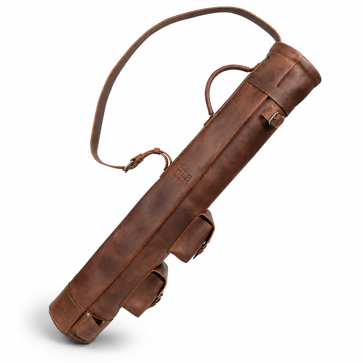 Vintage Full-Grain Leather Sunday Golf Bag