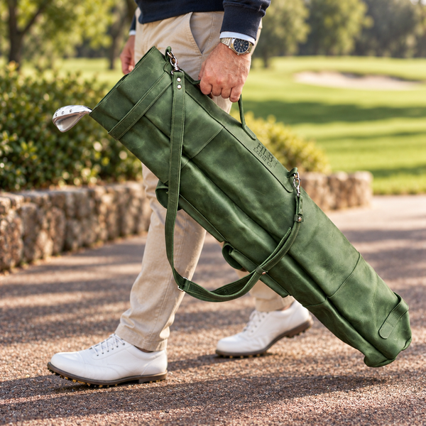 Handcrafted Genuine Leather Golf Bag
