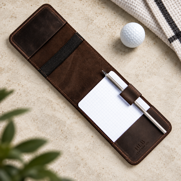 Handcrafted Leather Golf Scorecard Holder
