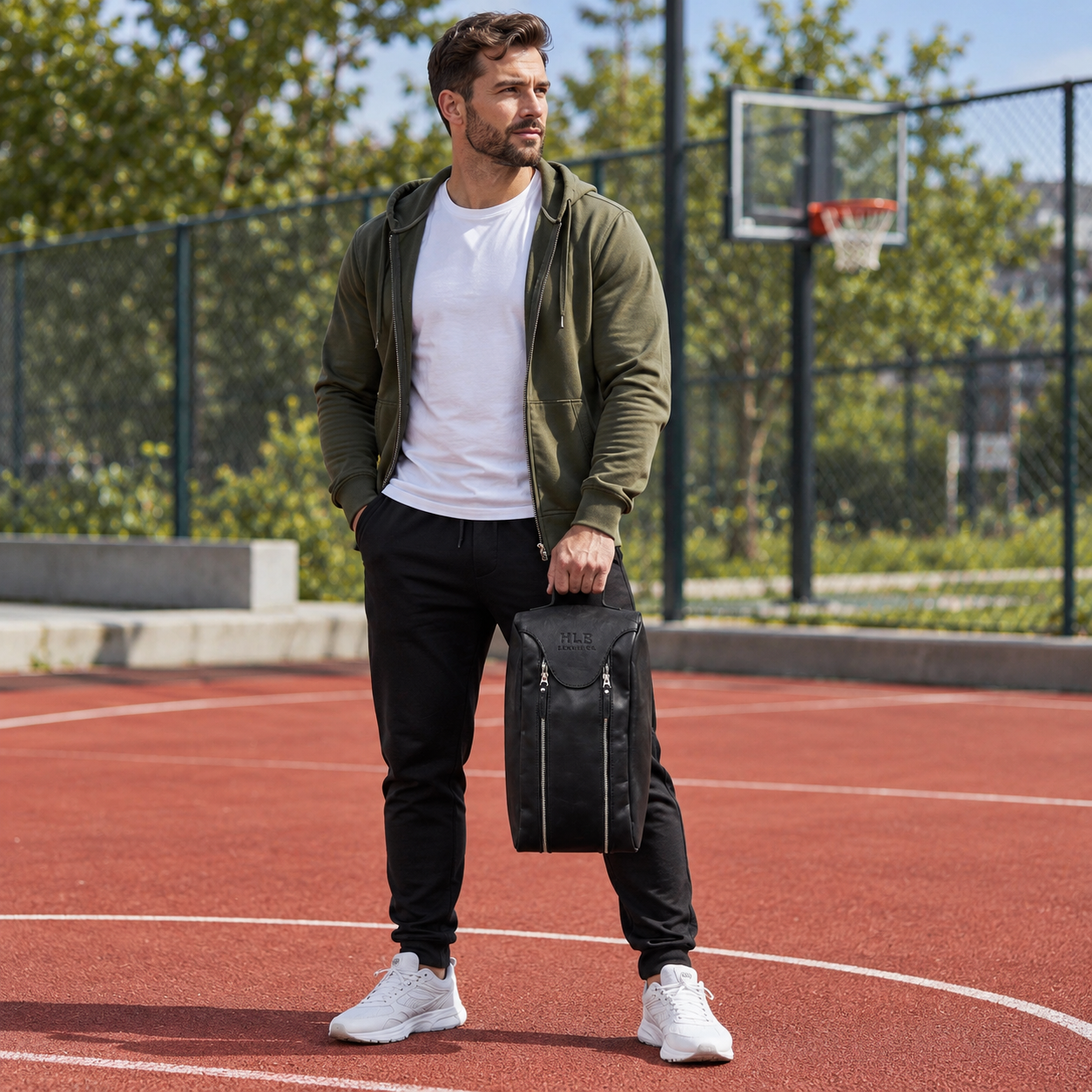 Handcrafted Leather Golf Shoe Bag