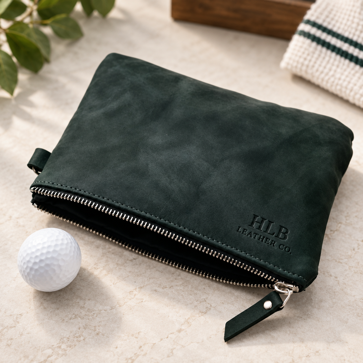 Handcrafted Leather Golf Field Pouch — Pack of 3