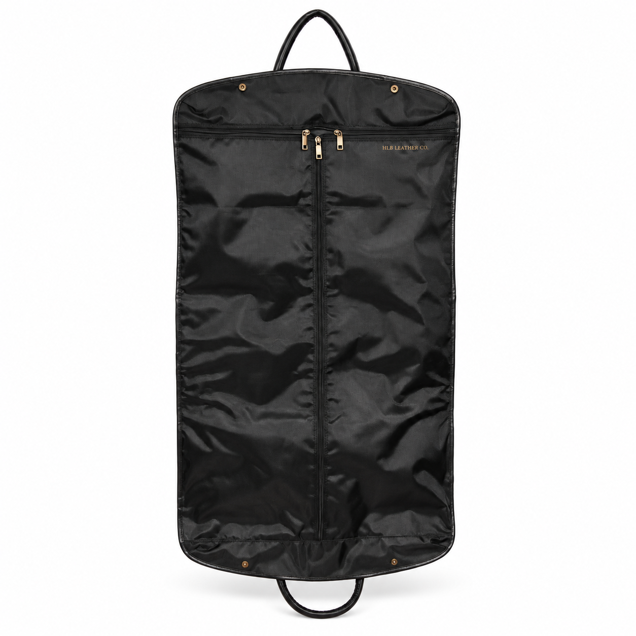 Full-Grain Cowhide Leather Suit Carrier — Dual Compartment