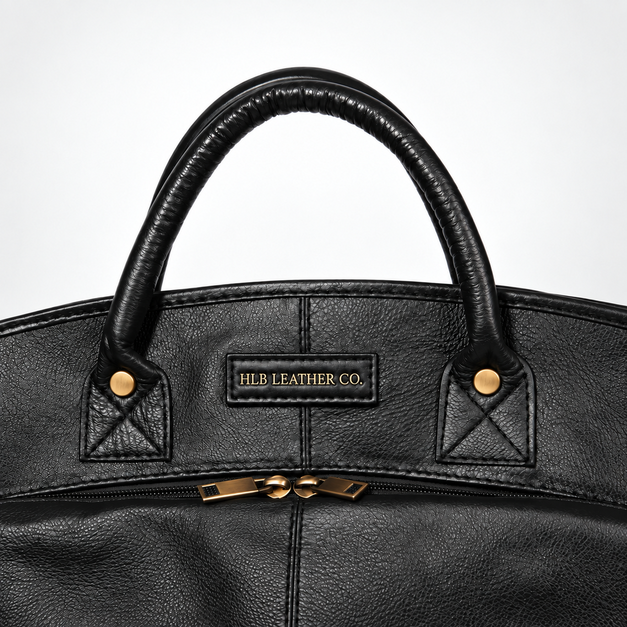 Slim Pebbled Leather Suit Carrier — Lared Black