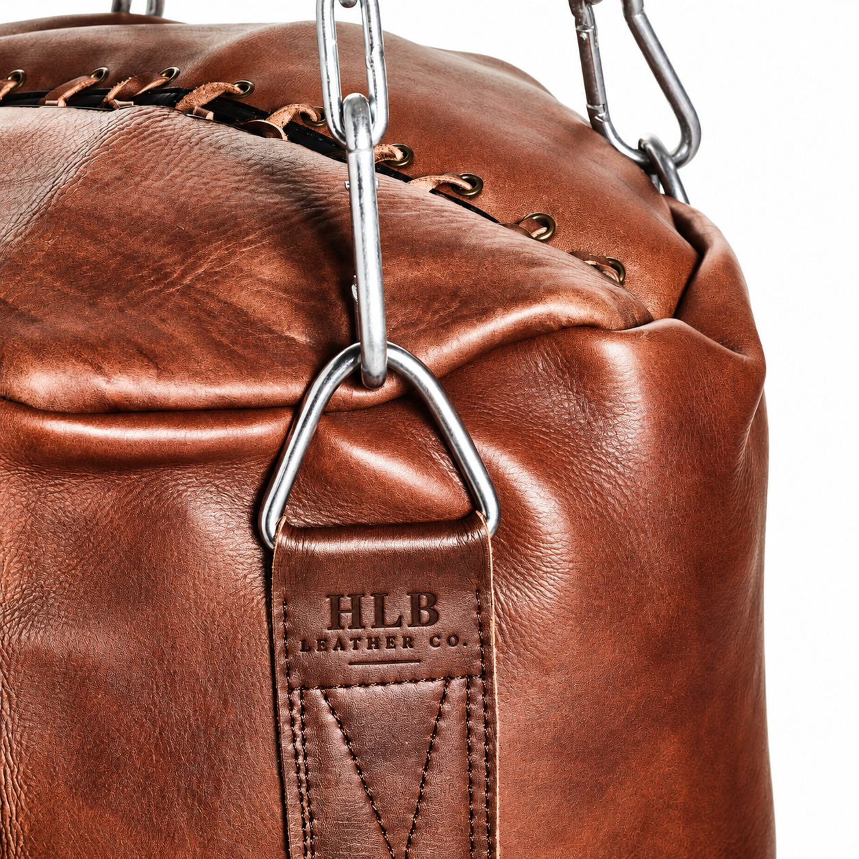 Vintage Heritage Brown Leather Heavy Punching Bag — Unfilled
