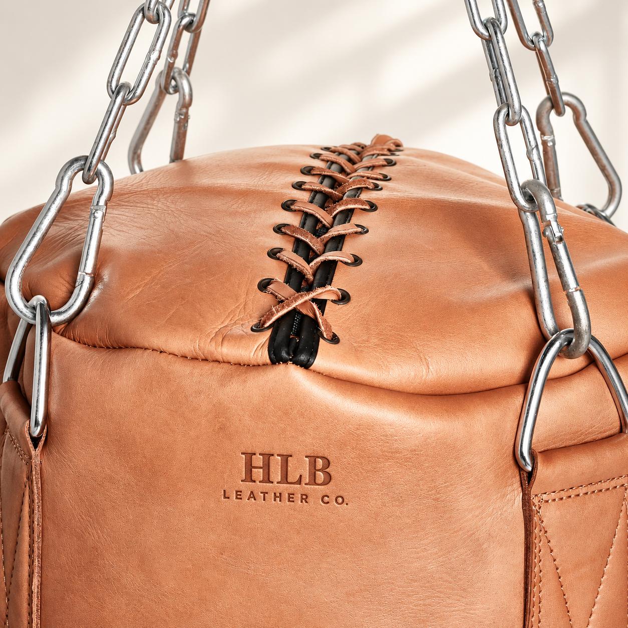 Vintage Deluxe Tan Leather Heavy Punching Bag