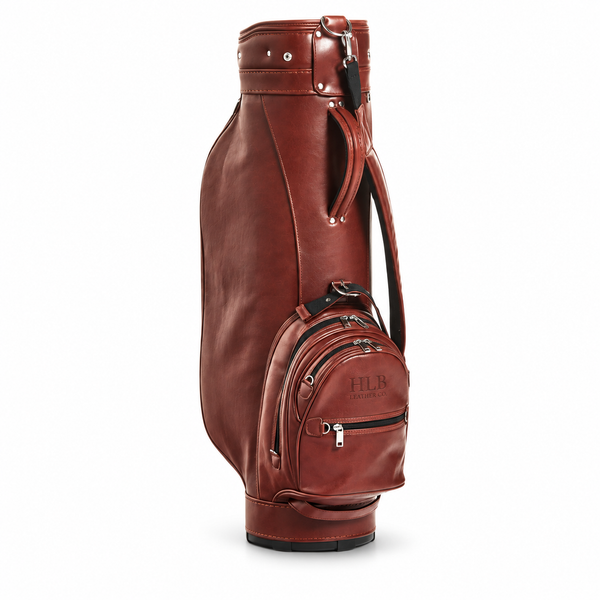 Heritage Brown Leather Golf Cart Bag