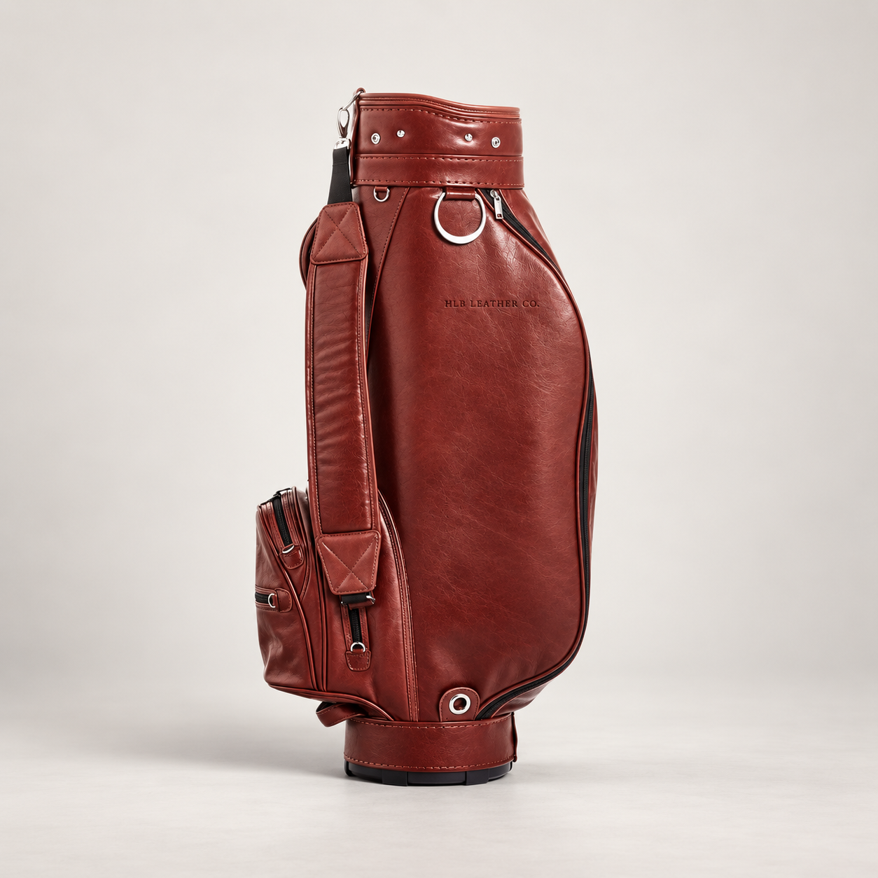 Heritage Brown Leather Golf Cart Bag