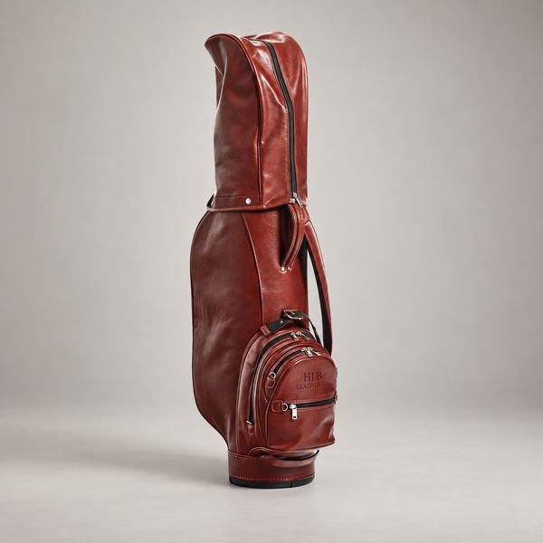 Heritage Brown Leather Golf Cart Bag