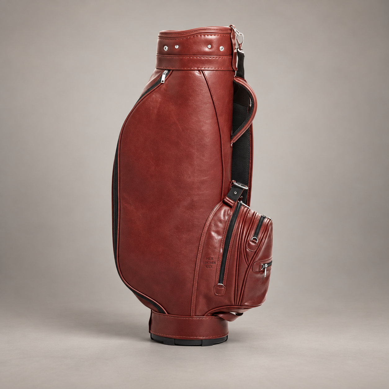 Heritage Brown Leather Golf Cart Bag