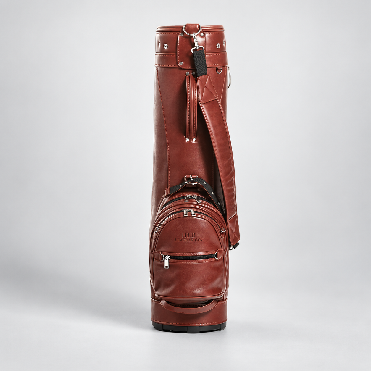 Heritage Brown Leather Golf Cart Bag