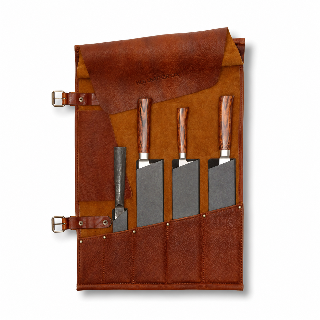 Witloft Buffalo Leather Knife Roll — 5 Compartments