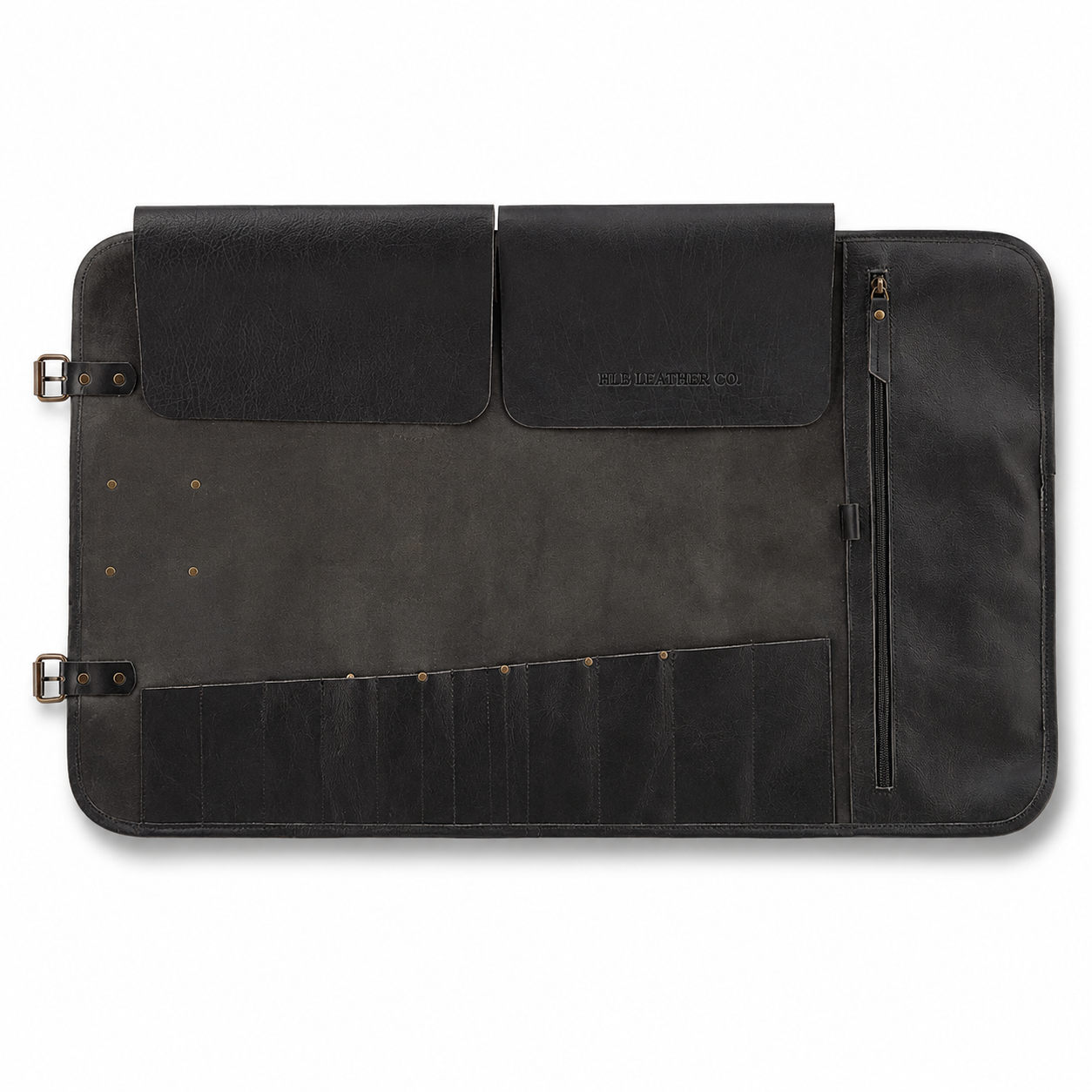 Witloft Buffalo Leather Knife Roll — 5 Compartments