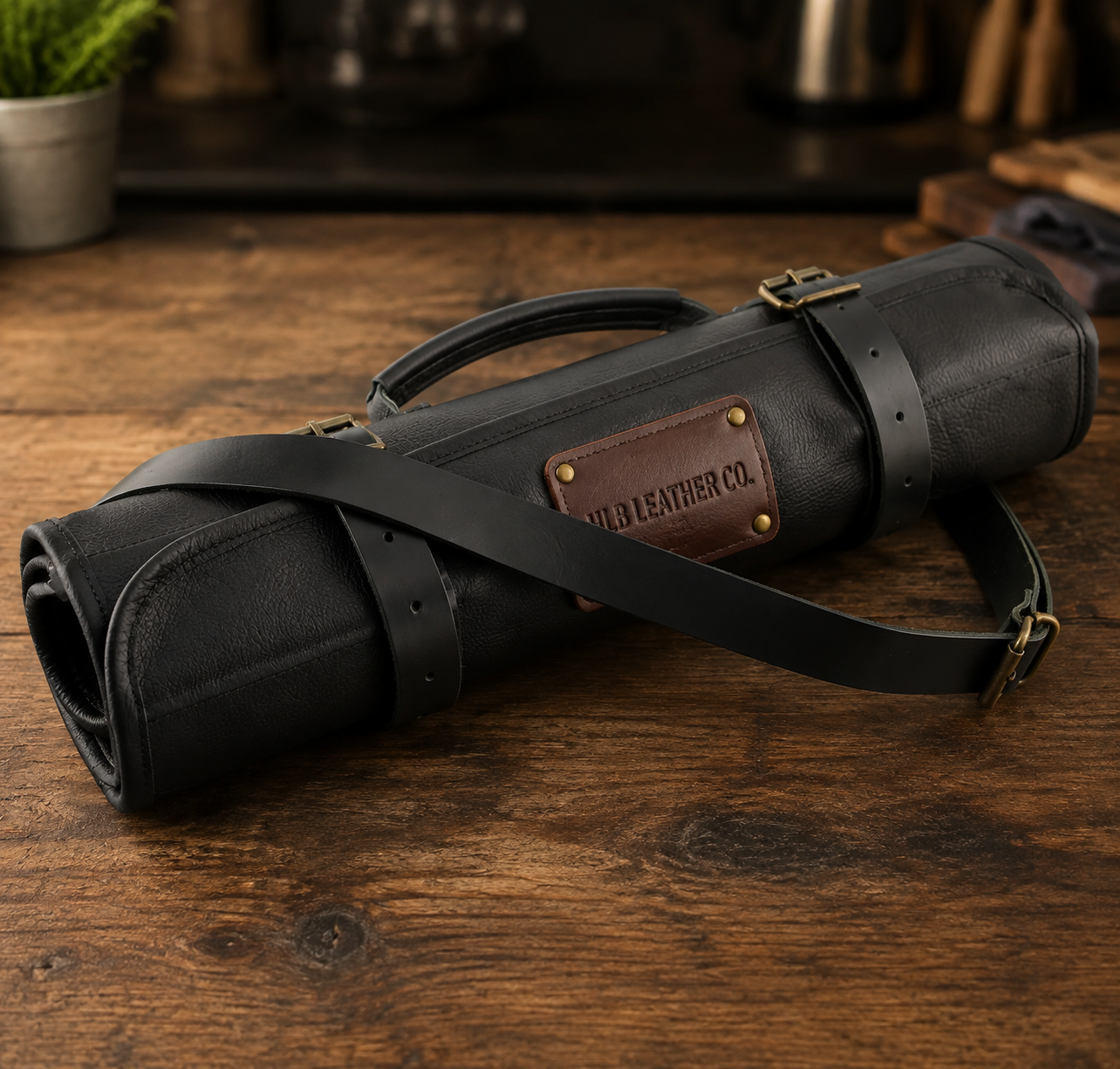 Witloft Buffalo Leather Knife Roll — 17 Compartments
