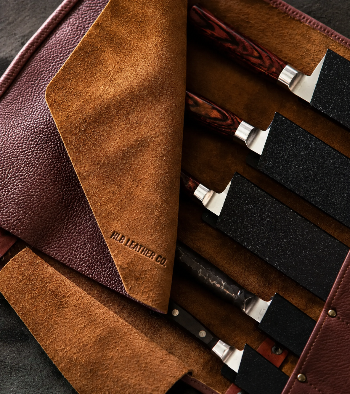 Witloft Buffalo Leather Knife Roll — 17 Compartments