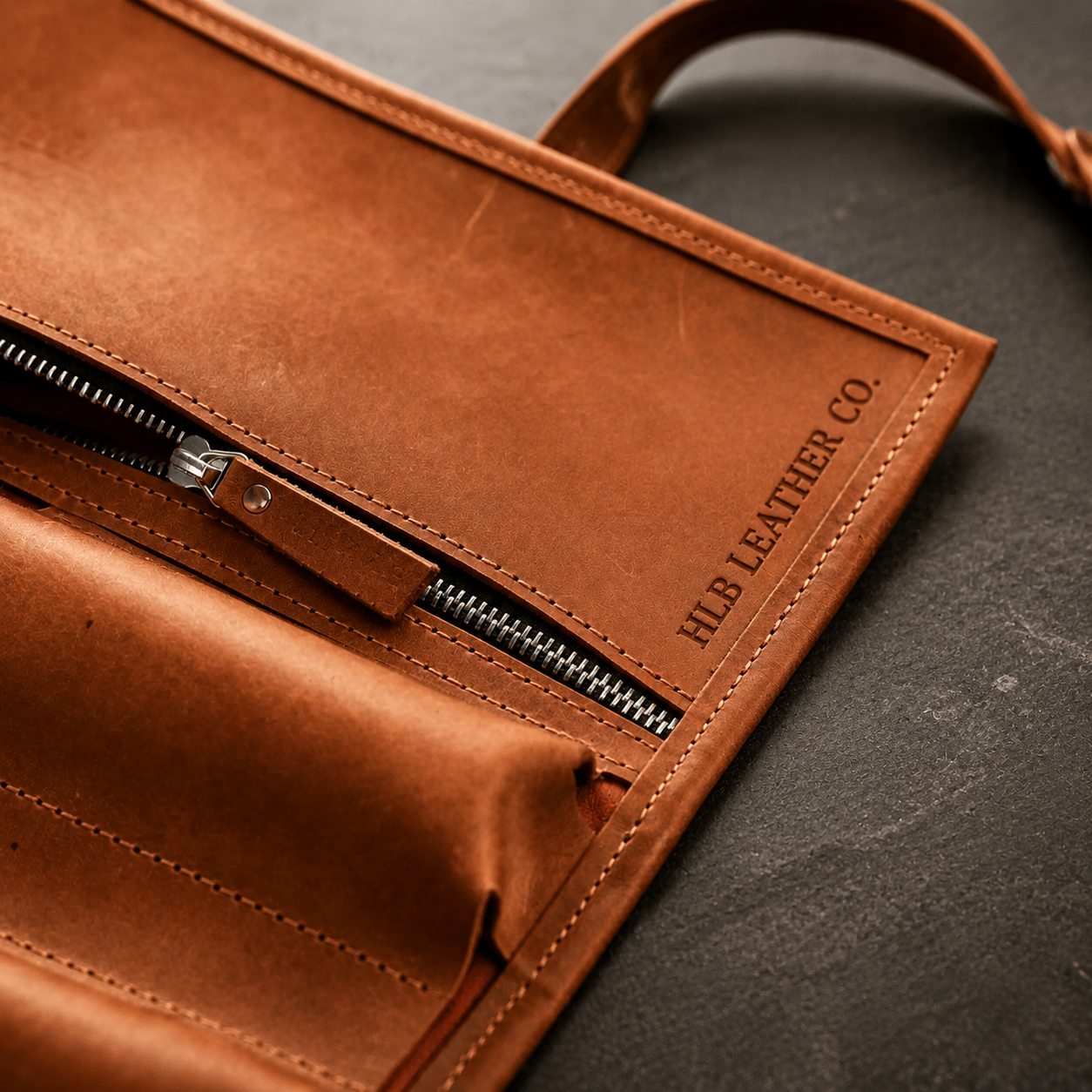 Waxed Canvas Knife Roll with Leather Trim | Lightweight Chef Knife Organizer