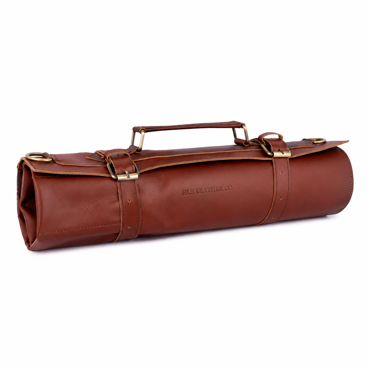 7 Pocket Full Grain Leather Knife Roll | Handmade Professional Chef Knife Bag