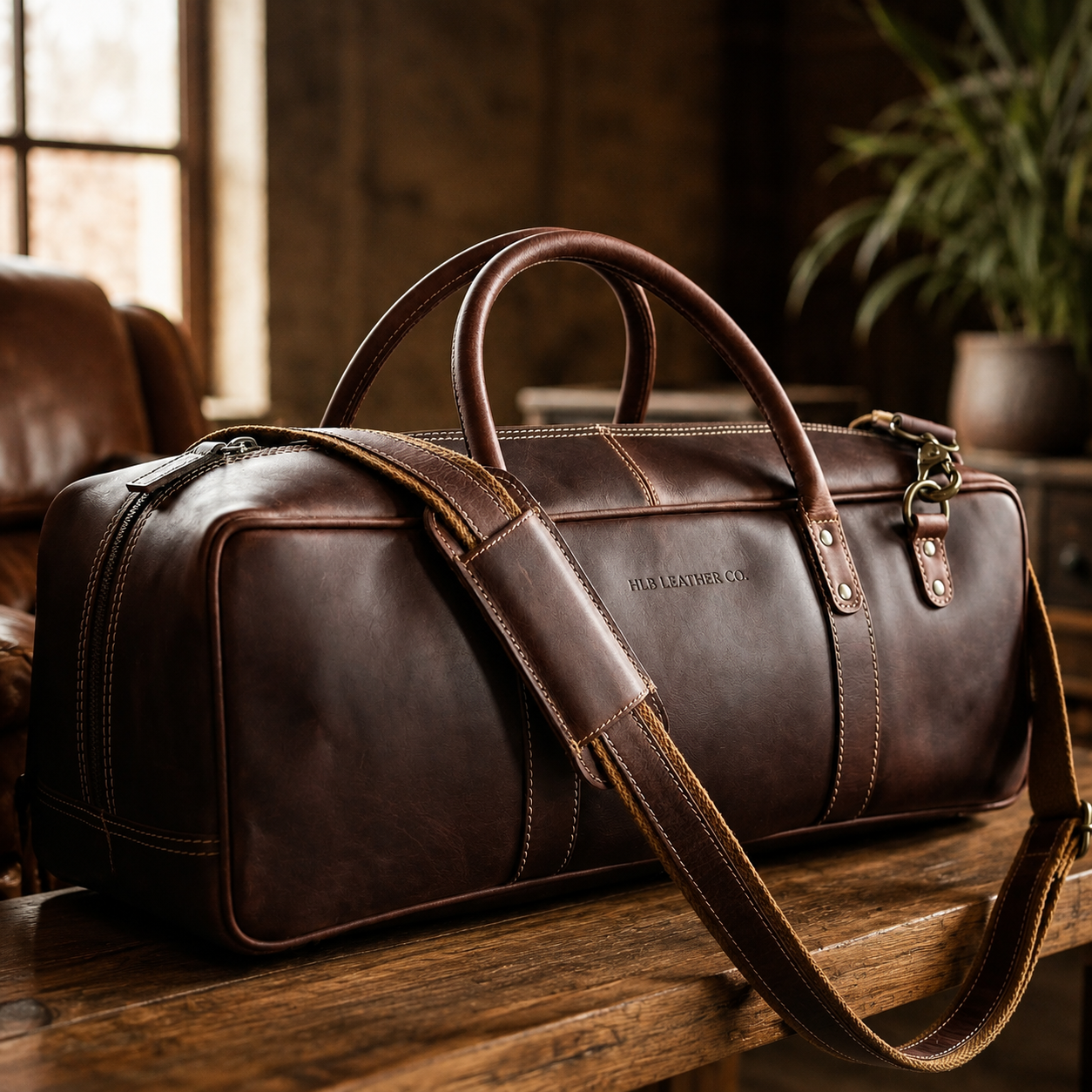 Walnut Brown Full Grain Leather Knife Bag | Professional Chef Tool Organizer