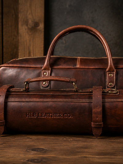 Walnut Brown Leather Knife Roll Bag Combo | Full Grain Chef Storage Case
