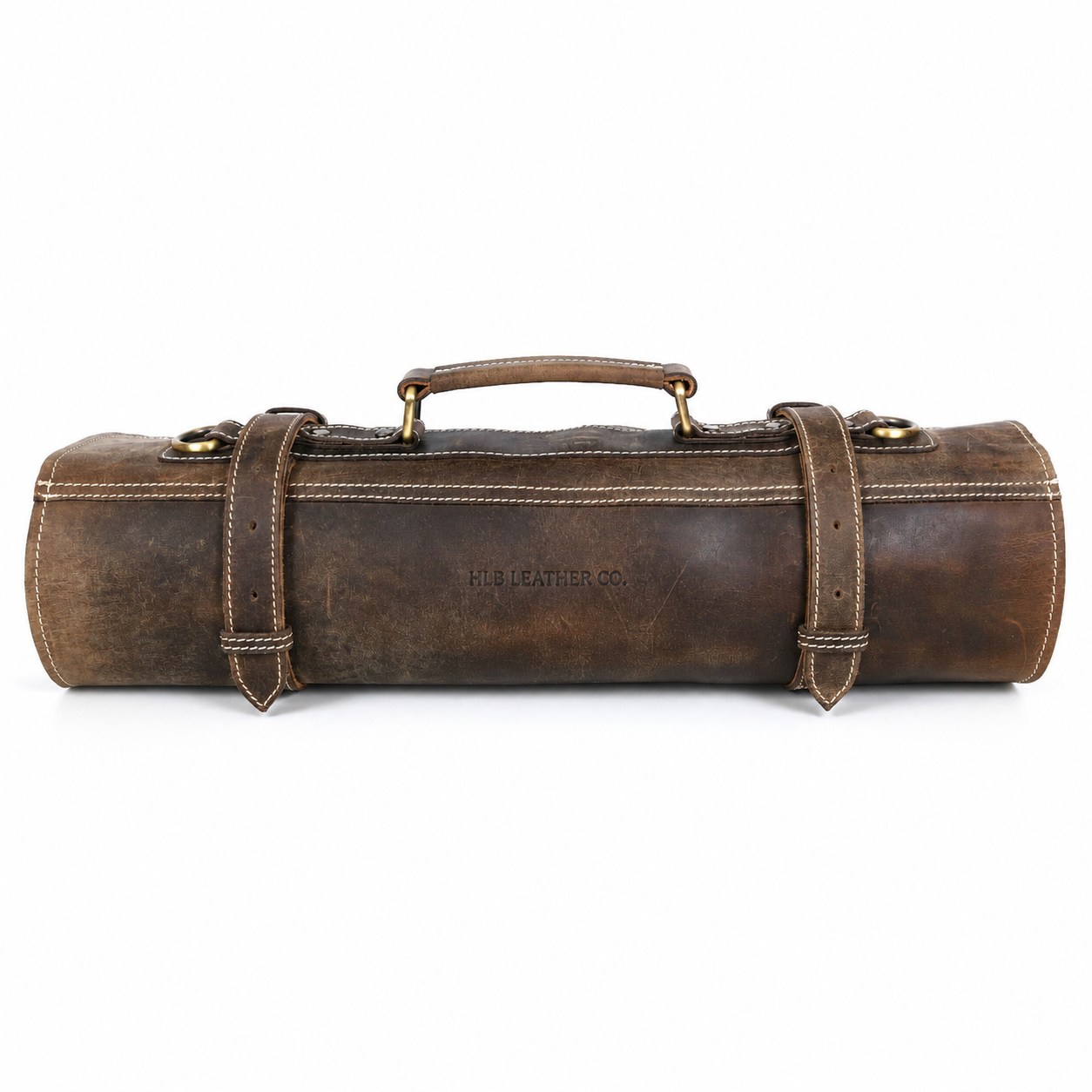 Cedar Full Grain Leather Knife Roll | Premium Chef Knife Storage Bag